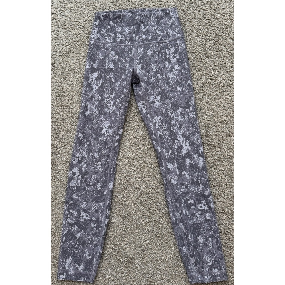 Lululemon Wunder Train High-Rise Tight 25" Hideaway Camo Lunar Rock Multi Size 6